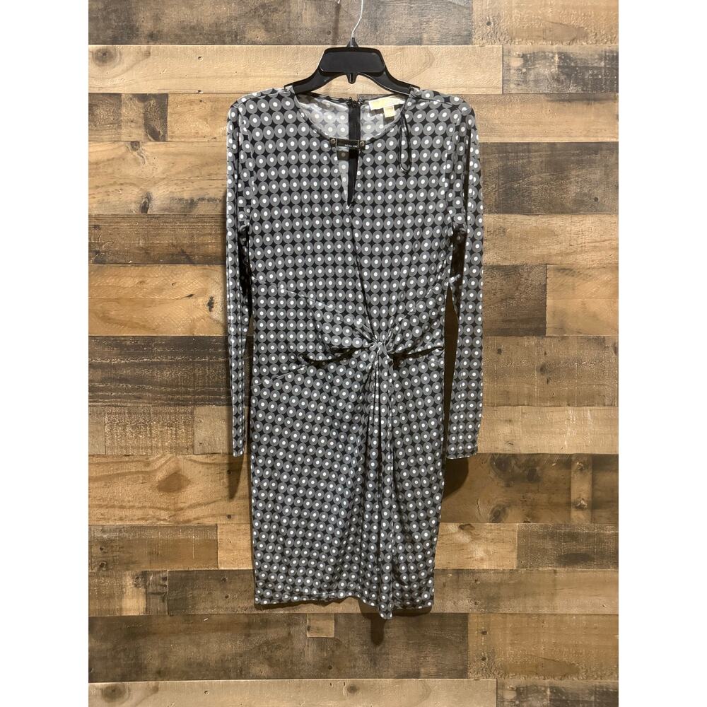 Michael Kors Women’s Twist Hardware Cut-Out Dress-Polka Dot - Small